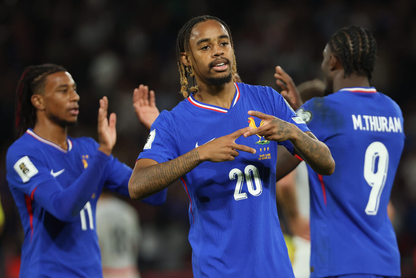 Bradley Barcola a donné l'avantage aux Bleus à l'heure de jeu. Icon Sport