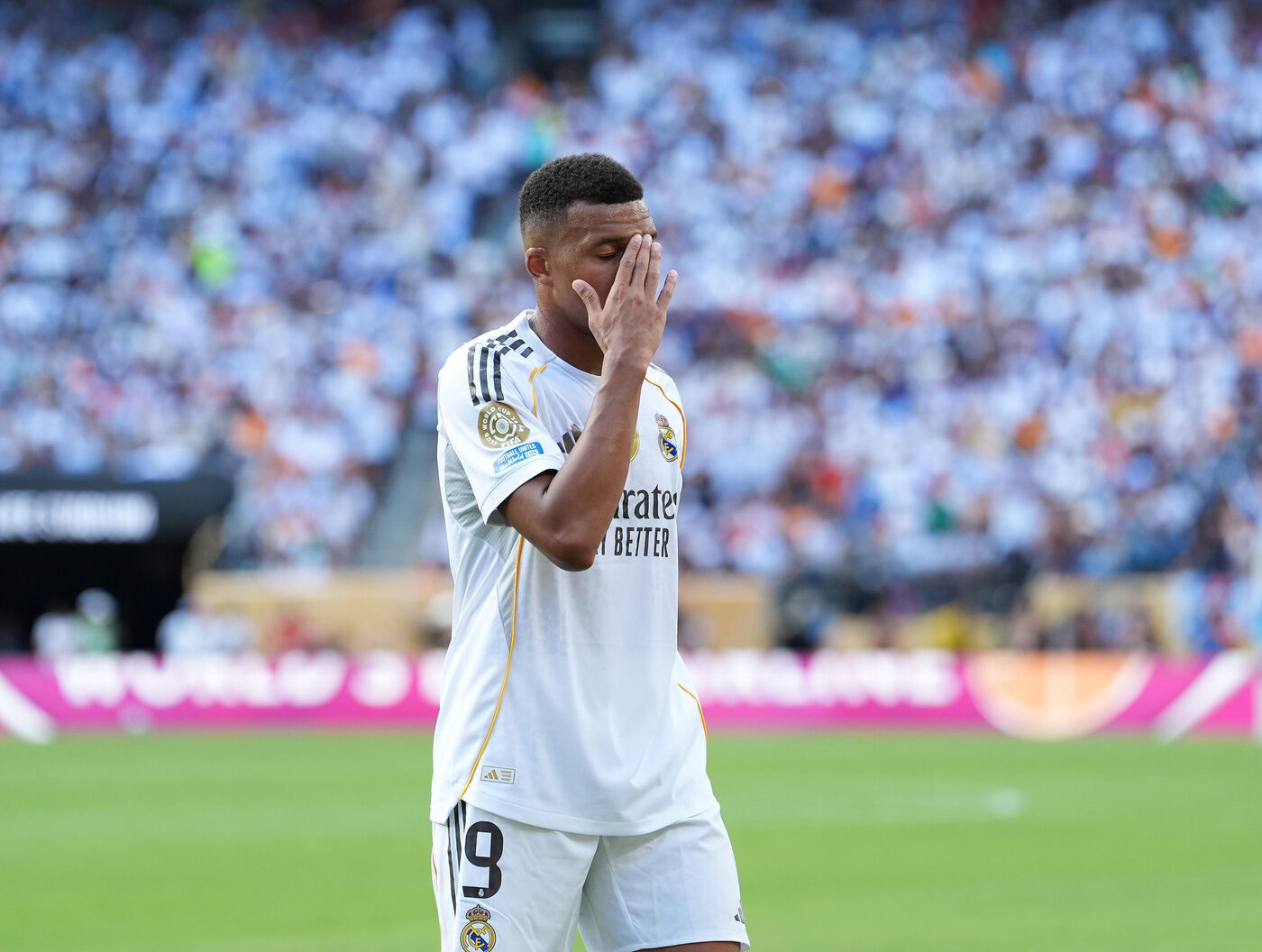 Kylian Mbappé, ici sous le maillot du Real Madrid, court toujours après son premier sacre en Ligue des champions. Icon Sport