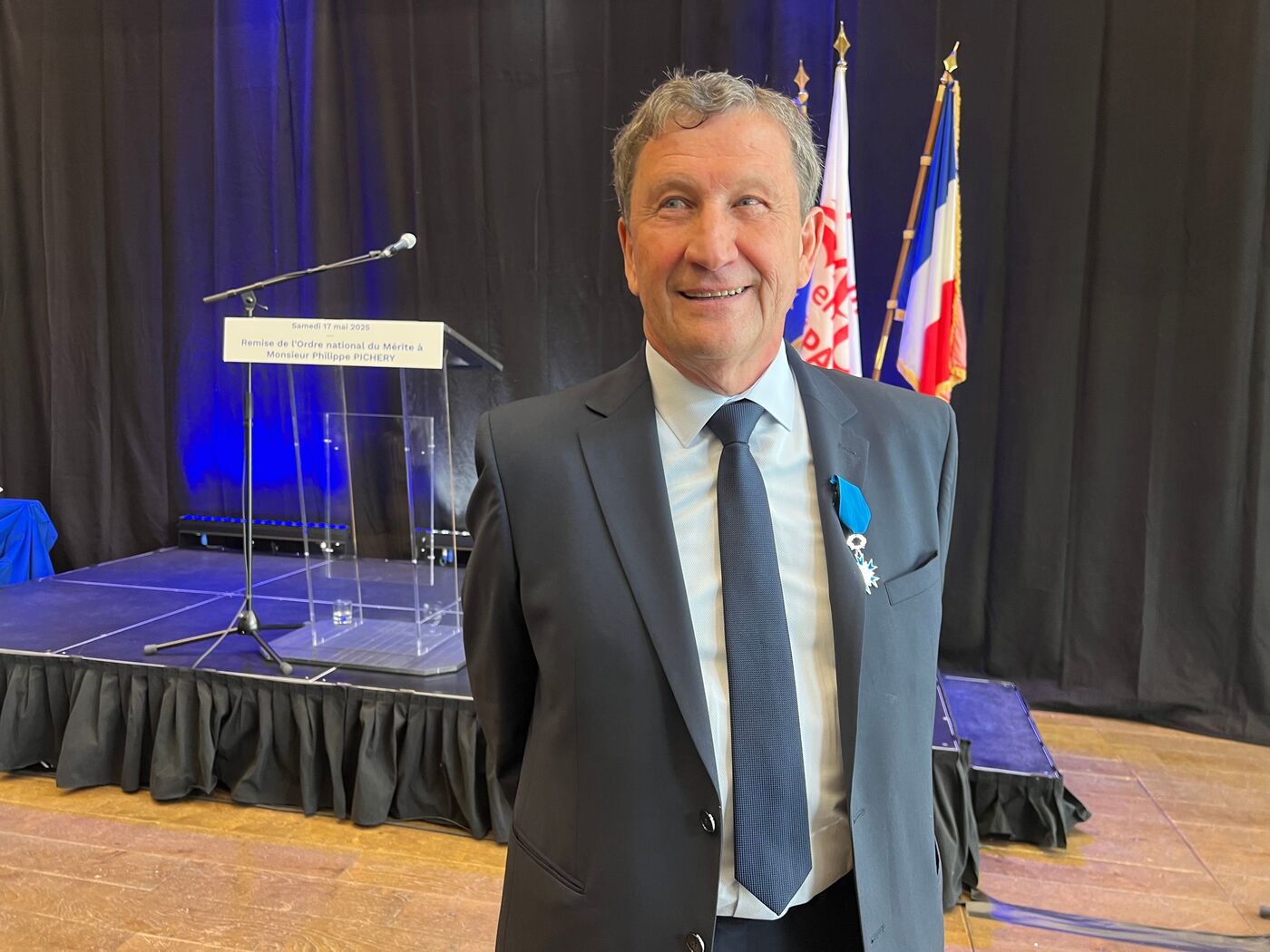 Philippe Pichery, président du conseil départemental de l'Aube, ici le 17 mai 2025 pour sa  médaille de l'Ordre National du Mérite. LP/Jonathan Sottas